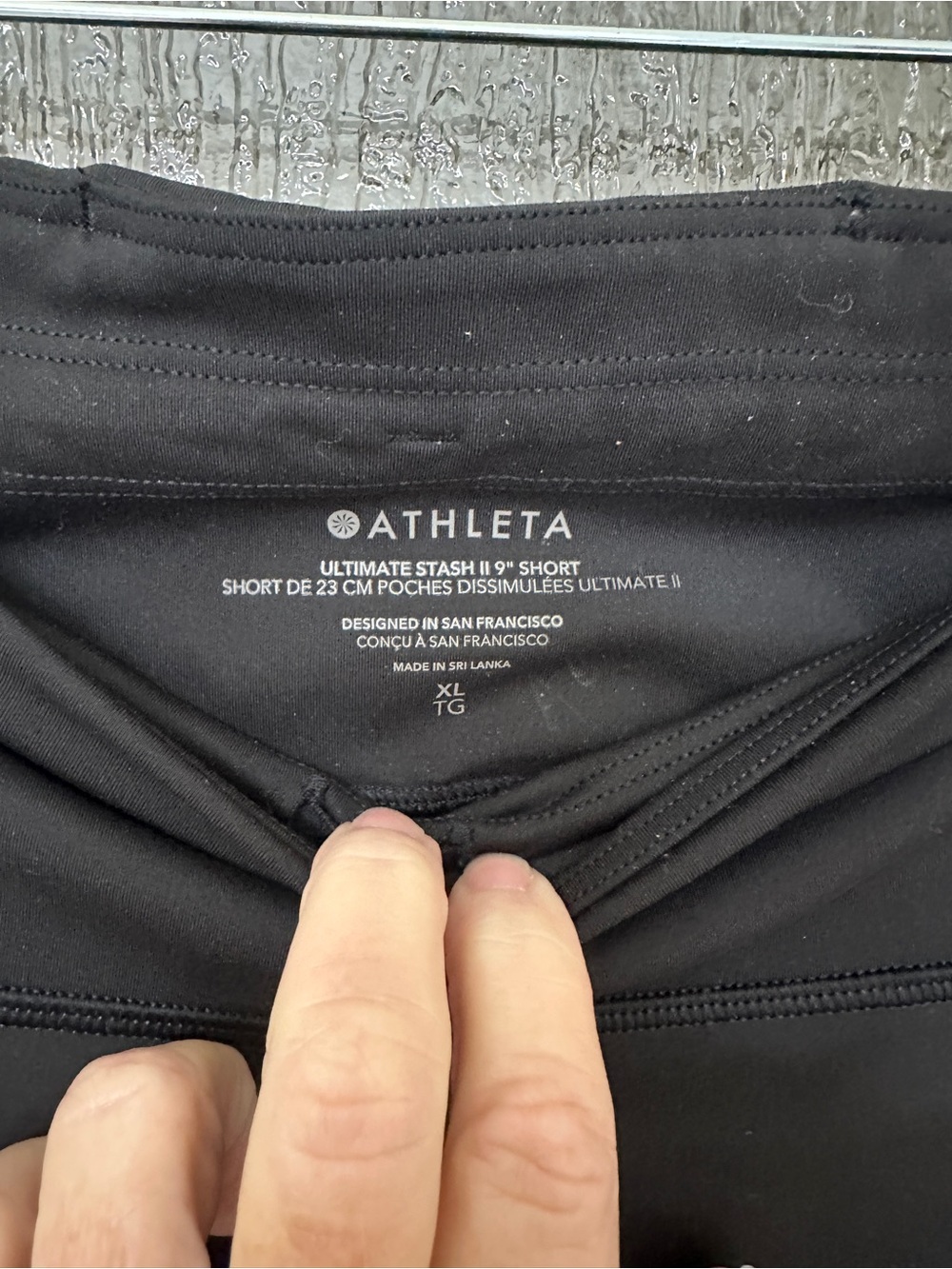 Athleta Black High-Rise Bike Shorts with Side Pockets - Picture 3 of 3